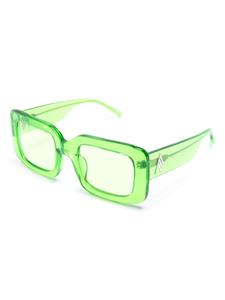 Linda Farrow x  Jorja zonnebril met rechthoekig montuur - Groen