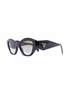 Prada Eyewear Zonnebril met hoekig montuur - Zwart