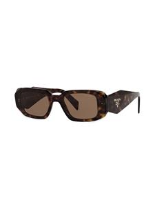 Prada Eyewear Runway zonnebril met geometrisch montuur - Bruin