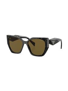 Prada Eyewear Cat-eye zonnebril met marmerprint - Zwart