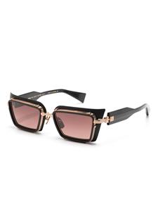 Balmain Eyewear Admirable zonnebril met vierkant montuur - Zwart