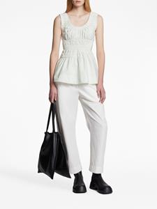 Proenza Schouler White Label gathered poplin blouse - Wit