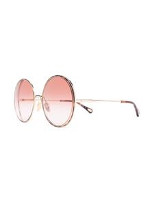 Chloé Eyewear Oversized zonnebril met rond montuur - Goud