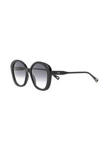 Chloé Eyewear Zonnebril met oversized montuur - Zwart
