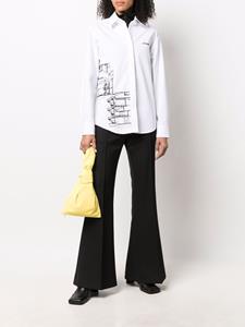Off-White Blouse met print - Wit