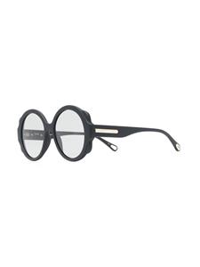 Chloé Eyewear Zonnebril met rond montuur - Zwart