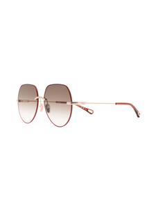 Chloé Eyewear Bril met rond montuur - Rood