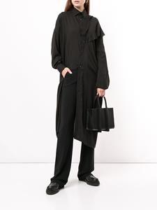 Yohji Yamamoto Asymmetrisch shirt - Zwart