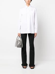 Prada Blouse met geborduurd logo - Wit