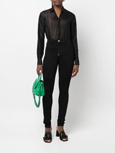 Philipp Plein Semi-doorzichtige blouse - Zwart