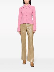 Nanushka Lotte seersucker blouse - Roze