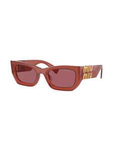 Miu Miu Eyewear Anise zonnebril met rechthoekig montuur - Rood