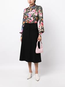 JANE Ramona blouse met bloemenprint - Zwart