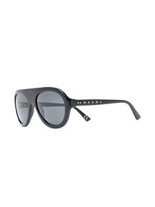 Marni Eyewear T4T zonnebril met rond montuur - Zwart