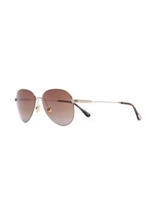 TOM FORD Eyewear Porscha zonnebril met rond montuur - Goud