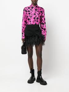 Versace Blouse met bloemenprint - Zwart