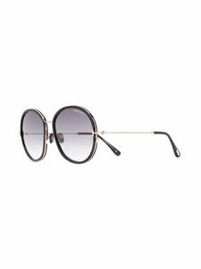 TOM FORD Eyewear FT0946 zonnebril met rond montuur - Zwart