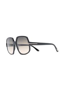 TOM FORD Eyewear Delphine zonnebril met oversized montuur - Zwart