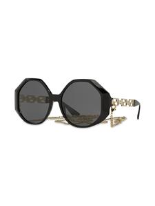 Versace Eyewear Zonnebril met geometrisch montuur - Zwart