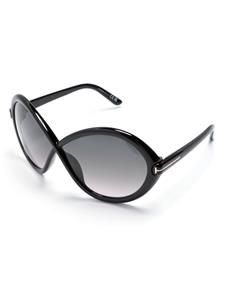 TOM FORD Eyewear Jada zonnebril met oversized montuur - Zwart
