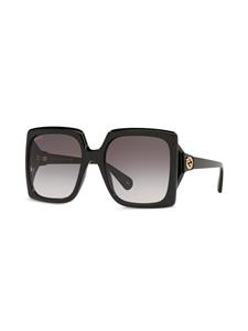 Gucci Eyewear Zonnebril met oversized vierkant montuur - Zwart