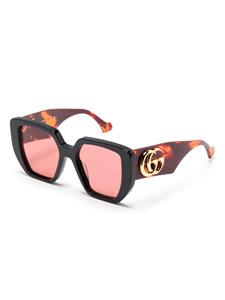 Gucci Eyewear Zonnebril met oversized montuur - Zwart