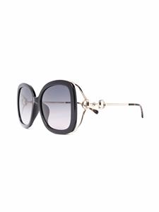 Gucci Eyewear Zonnebril met oversized montuur - Zwart