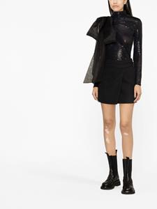 Atu Body Couture Blouse met strikdetail - Zwart