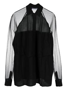 Barbara Bologna Semi-doorzichtige blouse - Zwart