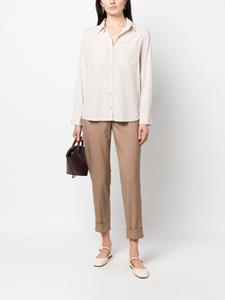 Peserico Blouse met gespreide kraag - Beige