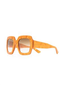 Gucci Eyewear Zonnebril met oversized montuur - Oranje
