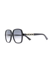 Gucci Eyewear Zonnebril met oversized montuur - Zwart