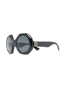 Gucci Eyewear Zonnebril met geometrisch montuur - Zwart