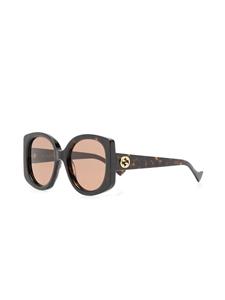 Gucci Eyewear Zonnebril met oversized montuur - Bruin