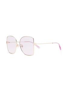 Gucci Eyewear Zonnebril met oversized montuur - Goud