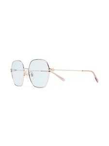 Gucci Eyewear Zonnebril met geometrisch montuur - Goud