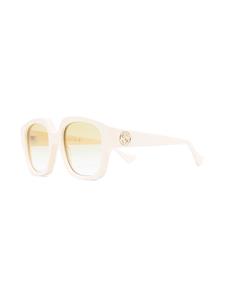 Gucci Eyewear Zonnebril met vierkant montuur - Wit