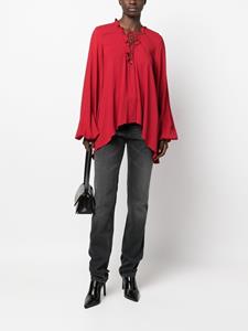 Blumarine Gedrapeerde blouse - Rood