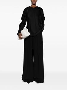 Simkhai cold-shoulders satin blouse - Zwart
