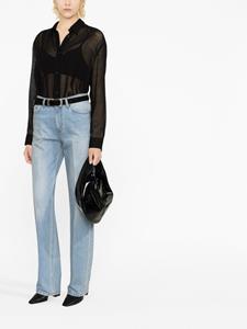 KHAITE Semi-doorzichtige blouse - Zwart