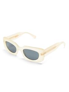 Marc Jacobs Eyewear logo-engraved rectangle-frame sunglasses - Geel