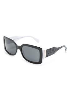 Michael Kors Corfu zonnebril met rechthoekig montuur - Zwart