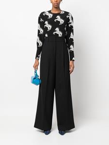 Stella McCartney Blouse met monogram patroon - Zwart