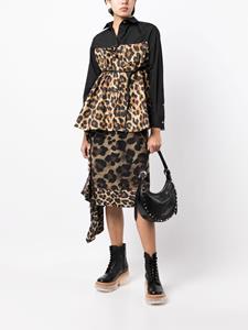 Sacai Shirt met luipaardprint - Zwart