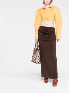 Jacquemus Cropped blouse - Geel
