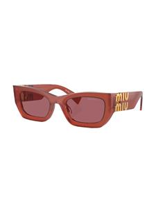 Miu Miu Eyewear Zonnebril met rechthoekig montuur - Rood
