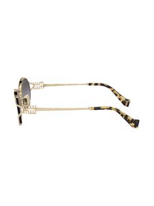 Miu Miu Eyewear Zonnebril met ovaal montuur - Goud