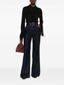 Victoria Beckham Gedrapeerde blouse - Zwart