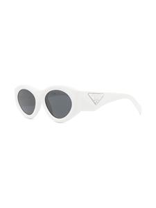 Prada Eyewear Zonnebril met logoplakkaat - Wit
