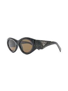 Prada Eyewear Zonnebril met logoplakkaat - Zwart